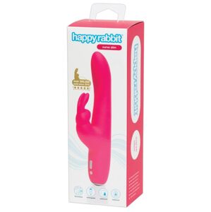 Happyrabbit Curve Slim - vodotesný, dobíjací vibrátor s tyčinkou (ružový)