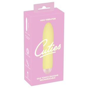 Cuties Mini Yellow - nabíjací silikónový tyčový vibrátor (žltý)