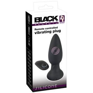 Black Velvets Remote Controlled Silicone Vibrating Plug - nabíjací análny kolík na diaľkové ovládanie (čierny)