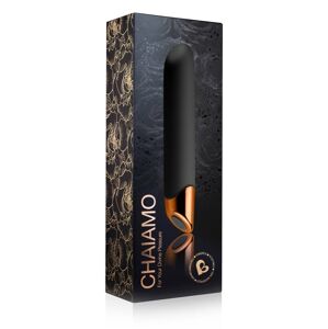 Chaiamo - nabíjateľný, vodotesný klasický vibrátor (čierny)