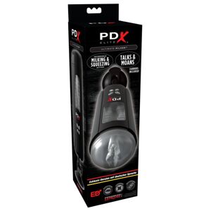 PDX Ultimate Milker - masturbátor na penis s dobíjacou hlavou (čierny)