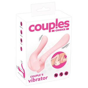 Couples Choice - nabíjací párový vibrátor s dvoma motorčekmi (svetlo ružový)