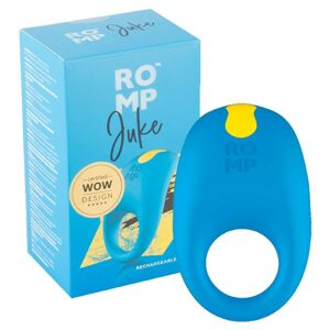 ROMP Juke - nabíjací, vodotesný krúžok na penis (modrý)