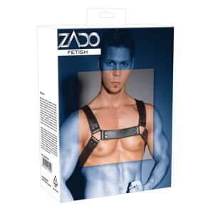 ZADO - kožený postroj na hrudník (čierny)
