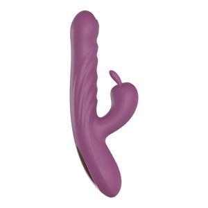 Funny Me Rabbit Bunny - Rechargeable, Thrusting Clitoral Arm Vibrator (Purple)