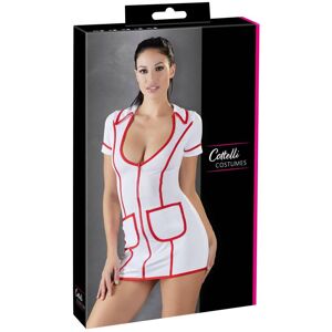 Cottelli Nurse - Kostýmové šaty pre zdravotnú sestru (biele)