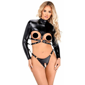 Bad Kitty - open breast bondage set (black)