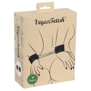 Vegan Fetish - putá na zápästie s krátkou retiazkou (čierne)