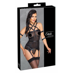 Cottelli Bondage - strap top with hand restraints (black)