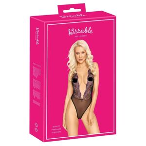 Bozkávateľné - čierne body s ružovou výšivkou
