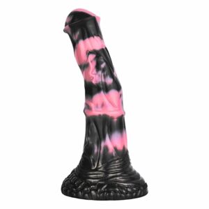 Bad Horse - Silikónové dildo s konským náradím - 18 cm (čierno-ružové)