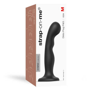 Strap-on-me P&G M - ohnuté dildo s prísavkou (čierne)