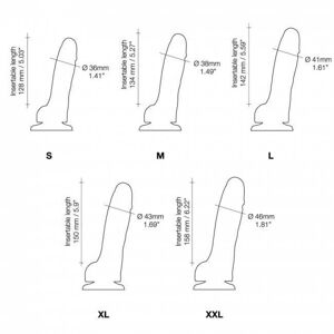 Strap-on-me XXL - dvojvrstvové realistické dildo s nožičkami (čierne)