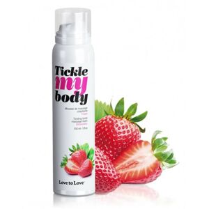 Tickle my body - masážna pena - jahoda (150 ml)
