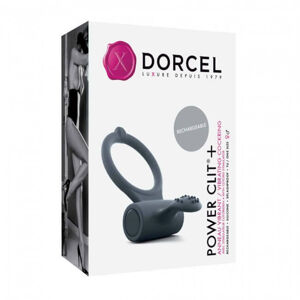 Dorcel Power Clit Plus - vibračný krúžok na penis na batérie (čierny)