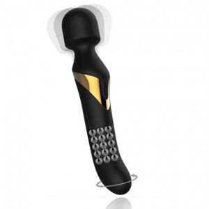 Dorcel Dual Orgasms Gold - 2v1 masážny vibrátor (čierny)