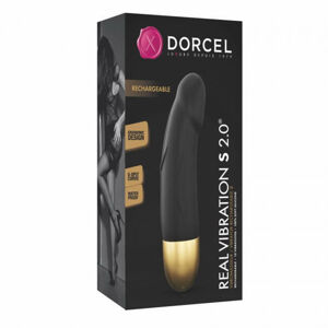 Dorcel Real Vibration S 2.0 - nabíjací vibrátor (čierno-zlatý)