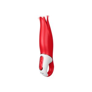 Satisfyer Power Flower - dobíjací, vodotesný vibrátor (červený)
