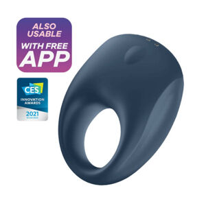 Satisfyer Strong One - nabíjací, vodotesný smart krúžok na penis (modrý)