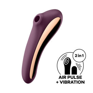Satisfyer Dual Kiss - nabíjací vaginálny a klitorisový vibrátor (fialový)