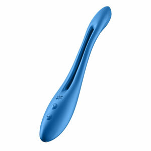 Satisfyer Elastic Game - nabíjateľný flexi párový vibrátor (modrý)