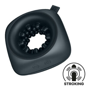 Satisfyer Ring Stroker - Rechargeable Vibbrating Stroker (Black)