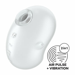 Satisfyer Cutie Ghost - Rechargeable, Air Pulse Clitoral Stimulator (White)