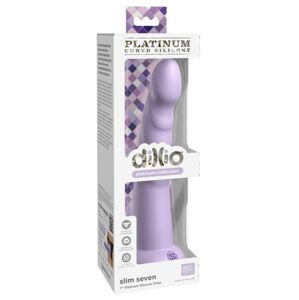 Dillio Slim Seven - Stimulačné dildo so žaluďom (20 cm) - fialové