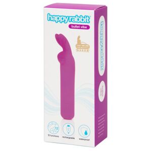 Happyrabbit Bullet - nabíjací králičí mini vibrátor (fialový)