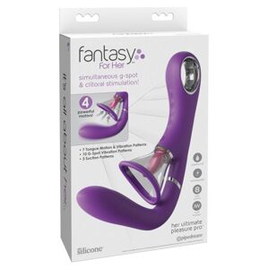 Fantasy For Her - 4 motorčeky na stimuláciu bodu G a jazyka klitorisu (fialová)