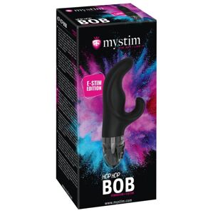 mystim Hop Hop Bob E-Stim - bezdrôtový elektrický vibrátor s výkyvným ramenom (čierny)