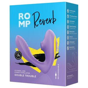 ROMP Reverb - vodotesný vibrátor na bod G a stimulátor klitorisu (fialový)