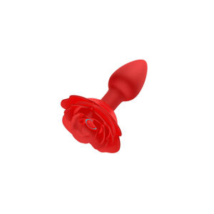 Lonely Rose Plug - Rechargeable Wireless Anal Vibrator (Red)