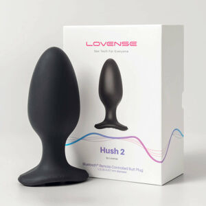 LOVENSE Hush 2 L - dobíjací malý análny vibrátor (57 mm) - čierny