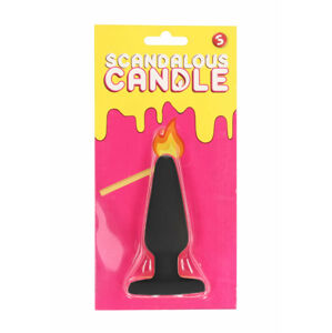 Scandalous - sviečka - análny kolík - čierna (50g)