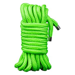 Ouch! - svietiace bondage lano - 10 m (zelené)