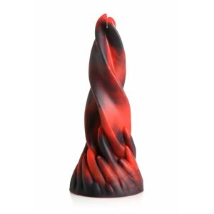 Creature Cocks Hell Kiss - stočené silikónové dildo - 19 cm (červené)