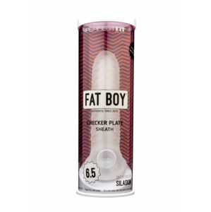 Fat Boy Checker Box - návlek na penis (17 cm) - mliečne biely