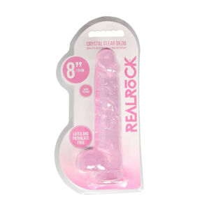 REALROCK - priesvitné realistické dildo - ružové (19cm)