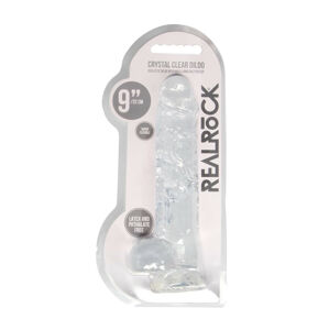REALROCK - priehľadný realistický dildo - priehľadný (22 cm)