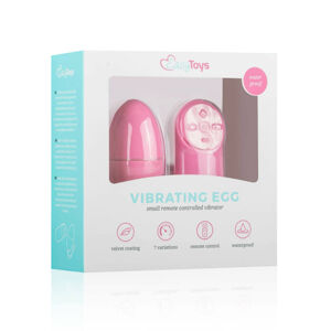 Easytoys - 7-úrovňové vibrujúce vajíčko s diaľkovým ovládaním (ružové)