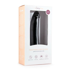 Easytoys Suction Cup Dildo - 100%-né silikónové dildo s prísavkou (21cm) - čierne