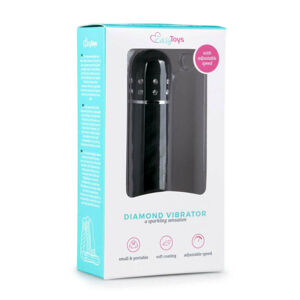 Easytoys Diamond Twirled - skrútený tyčový vibrátor (čierny)