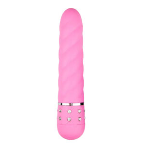 Easytoys Diamond - skrútený prútikový vibrátor (ružový)