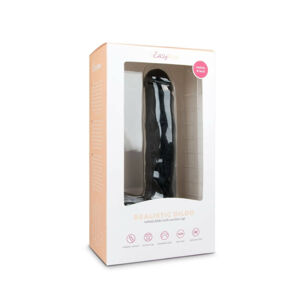 Easytoys - veľké dildo so semenníkmi a prísavkou (26,5cm) - čierne