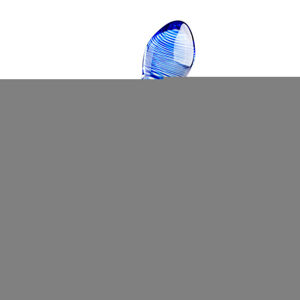 Gildo Glass No. 5 - špirálové sklenené dildo (priesvitné modré)