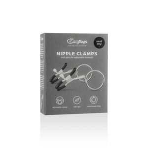 Metal Nipple Clamps With Ring - štipce na bradavky s krúžkami (1 pár)