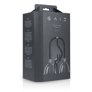 Saiz Premium - dvojitá pumpa na prsia - malá (priehľadná-čierna)
