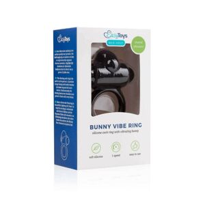 EasyToys Bunny - vibračný návlek na penis (čierny)