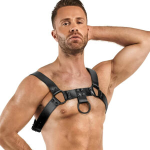 Spálňové Fantázie Bruno - čierny body postroj (S-XL)